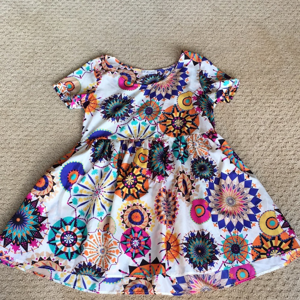 New Darling Top/Dress by Miin Multi-Colored Large